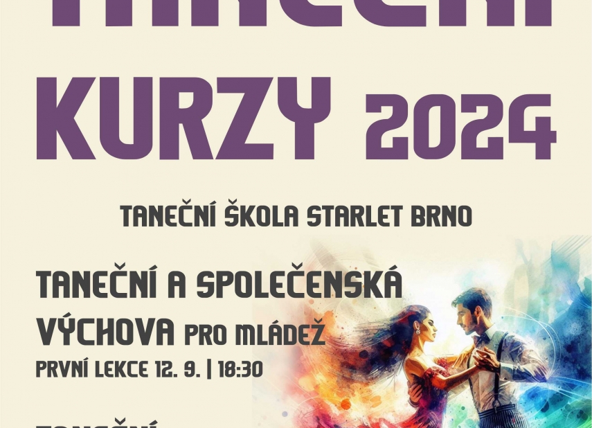 TANEČNÍ A SPOLEČENSKÁ VÝCHOVA PRO MLÁDEŽ 2024 – 1. LEKCE